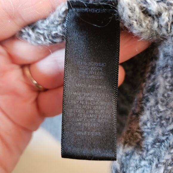 Express Gray Wool Blend Sweater Cardigan Size S Casual Minimalist Professional - Picture 5 of 9